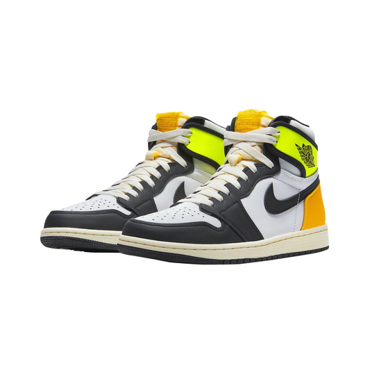 Air Jordan 1 Retro High White Black Volt University Gold