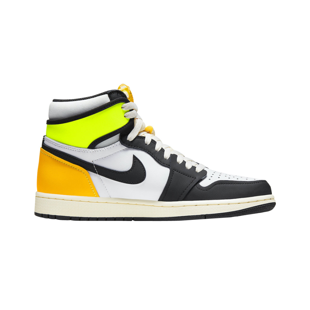 Air Jordan 1 Retro High White Black Volt University Gold