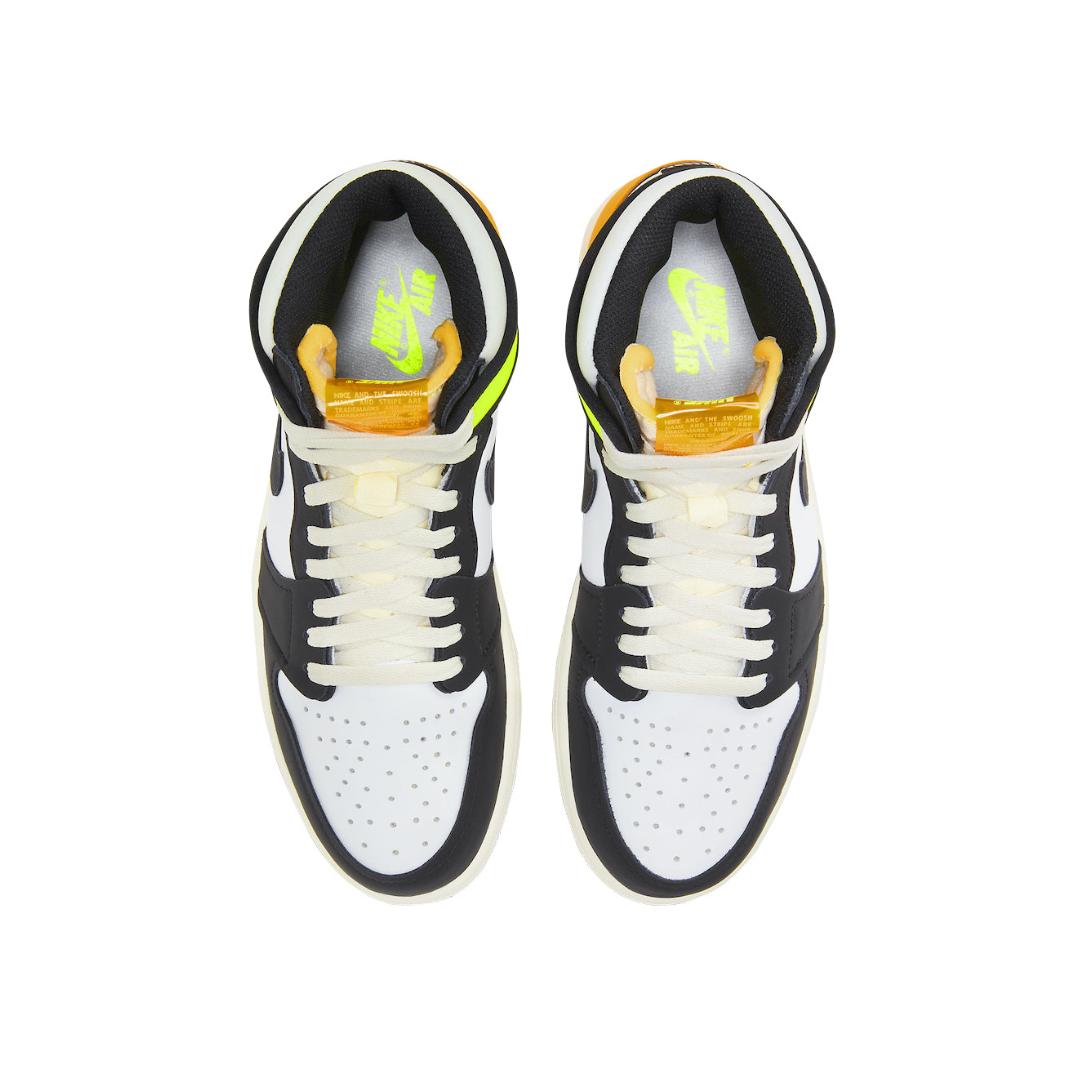 Air Jordan 1 Retro High White Black Volt University Gold